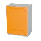 Plastik Mülleimer für Mülltrennung, gelb-orange, 1x 14 l