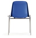 Plastikowe krzeslo kuchenne ELENA, niebieski - chromowane nogi