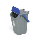 Plastikowy kosz do segregacji odpadów ECOLOGY II, szaro-niebieski