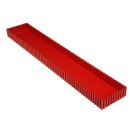 Plastikowy pojemnik na narzędzia 35-100x600 mm, czerwony