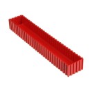 Plastikowy pojemnik na narzędzia 35-50x300 mm, czerwony