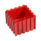 Plastikowy pojemnik na narzędzia 35-50x50 mm, czerwony