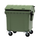 Plastikowy śmietnik do segregacji odpadu CLE 1100, zielony