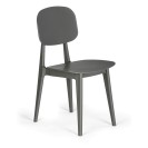 Plastová jedálenská stolička SIMPLY, sivá