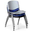 Plastová jídelní židle LIVORNO PLASTIC, modrá