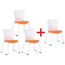 Plastová stolička DOT 3+1 ZADARMO, oranžová