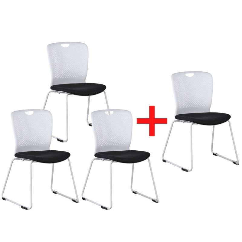 Plastová židle DOT 3+1 ZDARMA, černá
