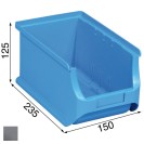 Plastové boxy na drobný materiál - 150 x 235 x 125 mm, sivé