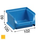 Plastové boxy PLUS 1, 102 x 100 x 60 mm, žlté, 30 ks