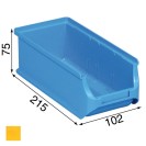 Plastové boxy PLUS 2L, 102 x 215 x 75 mm, žluté, 20 ks