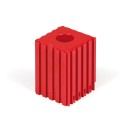 Plastový box na náradie s valcovou stopkou D20, modul 5x5, 1 dutina, červená