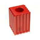 Plastový box pre upínač nástroja typu HSK 32, modul 5x5, 1 dutina, červená