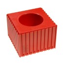 Plastový box pre upínač nástroja typu HSK 80, modul 10x10, 1 dutina, červená