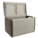 Plastový odkladací box s vekom, 960x570x530 mm, béžový