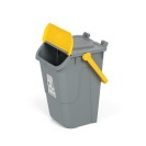 Plastový odpadkový koš na třídění odpadu ECOLOGY II, šedá/žlutá