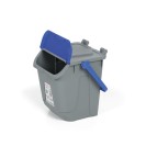 Plastový odpadkový kôš na triedenie odpadu ECOLOGY, sivá/modrá