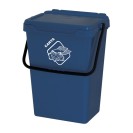 Plastový odpadkový kôš na triedenie odpadu, modrý, 35 l