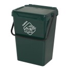 Plastový odpadkový kôš na triedenie odpadu, tmavo zelený, 35 l