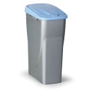 Plastový odpadkový kôš s vekom 25 l, modré veko