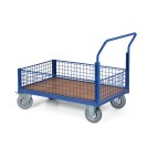 Plošinový vozík - 4 nízke drôtené výplne, 1000 x 700 mm, 200 kg