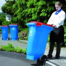 Pojemnik na odpady kuchenne FATBOXX, 120 litrów, niebieski