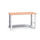 Pracovný stôl do dielne WL, buková škárovka, pevné kovové nohy, 1700 mm