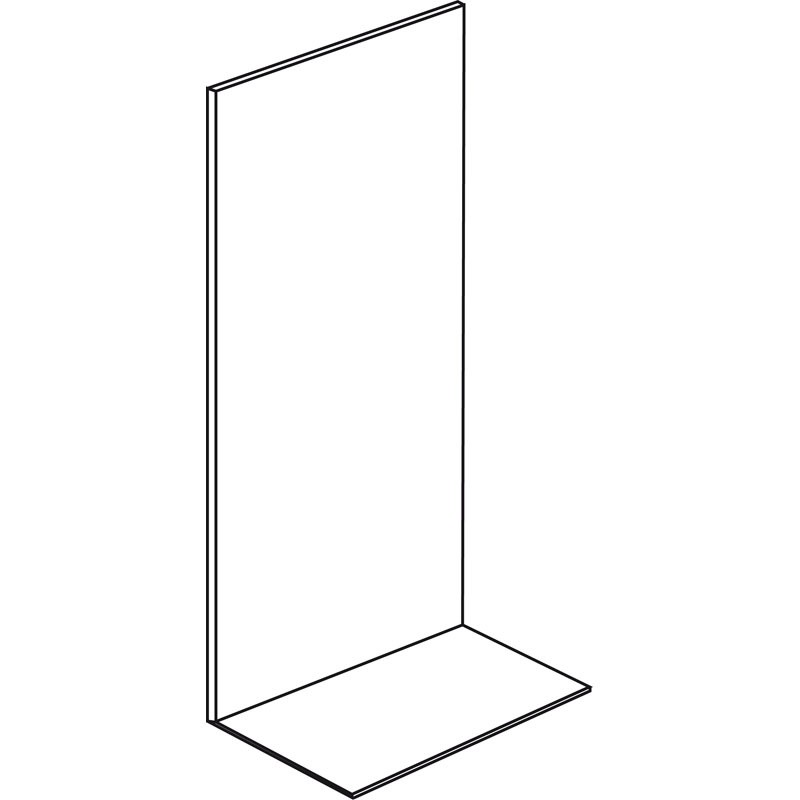 Predajný regál jednostranný, plné steny, 2200 x 1000 x 450 mm, základný, antracit