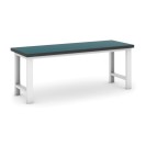 Profesjonalny stół warsztatowy GB 500, zielony blat, długość 2100 mm