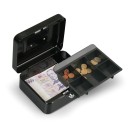 Przenośna kasetka na pieniądze, 90 x 250 x 180 mm, czarna