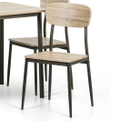 QUATRO Essgruppe, Tisch 1100 x 700 mm + 4 Stühle