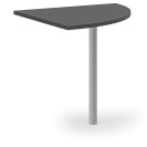 Rohová prístavba pre kancelárske pracovné stoly PRIMO, 800 mm, grafit