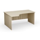 Rohový kancelářský pracovní stůl PRIMO Classic, 1600 x 1200 mm, levý, dub přírodní