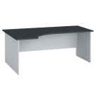 Rohový kancelářský pracovní stůl PRIMO FLEXI, 1800 x 1200 mm, grafitová, levý
