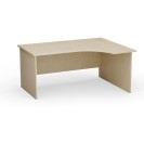 Rohový kancelársky pracovný stôl PRIMO Classic, 1600 x 1200 mm, breza, pravý