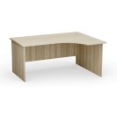 Rohový kancelársky pracovný stôl PRIMO Classic, 1600 x 1200 mm, pravý, dub prírodný