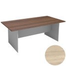 Rokovací stôl PRIMO FLEXI, 2000 x 1000 mm, hranatý, biela / dub prírodný