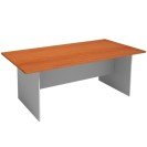 Rokovací stôl PRIMO FLEXI 2000 x 1000 mm, hranatý, sivá / čerešňa
