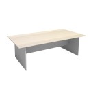 Rokovací stôl PRIMO FLEXI 2400 x 1200 mm, hranatý, sivá / breza
