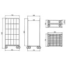 Rollbehälter mit Gitterwänden, Gitterwagen BASIC, 1665x710x805 mm