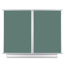 Rozevírací zelená tabule pro popis křídou, keramická / magnetická, 2400 x 900 mm