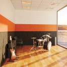 Samoprzylepny panel akustyczny, 120x60 cm, pomarańczowy