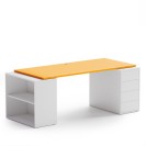 Samostatná pracovná doska stola BLOCK, 1600 x 800 x 25 mm, oranžová