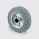 Samostatné koleso, kovový disk, sivá guma, 100 mm
