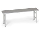 Šatníková lavička, sedák - lamino, nohy sivé, 1500 mm