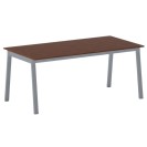 Schreibtisch, Mehrzwecktisch PRIMO BASIC, 1800 x 900 mm, graues Fußgestell, Kirschbaum