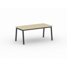 Schreibtisch, Mehrzwecktisch PRIMO BASIC, 1800 x 900 mm, schwarzes Fußgestell, Birke
