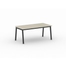 Schreibtisch, Mehrzwecktisch PRIMO BASIC, 1800 x 900 mm, schwarzes Fußgestell, Eiche natur