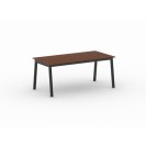 Schreibtisch, Mehrzwecktisch PRIMO BASIC, 1800 x 900 mm, schwarzes Fußgestell, Kirschbaum
