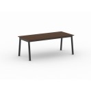 Schreibtisch, Mehrzwecktisch PRIMO BASIC, 2000 x 900 mm, schwarzes Fußgestell, Nussbaum