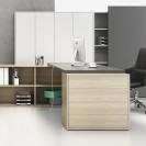 Schreibtisch-Unterschrank, Büro-Sideboard BLOCK Wood, 4 Schubladen